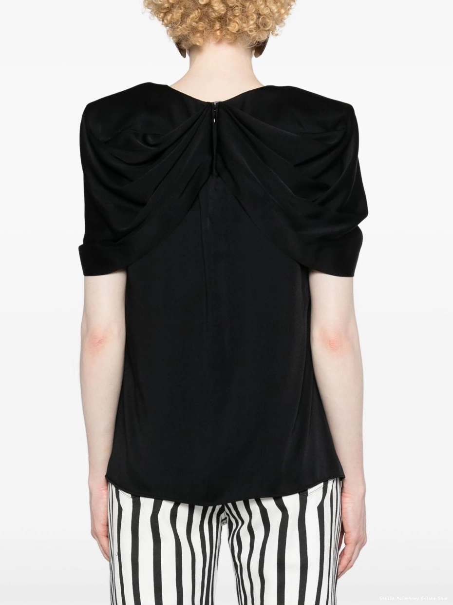 Affordable McCartney Women Stella satin cape-detail blouse 0816